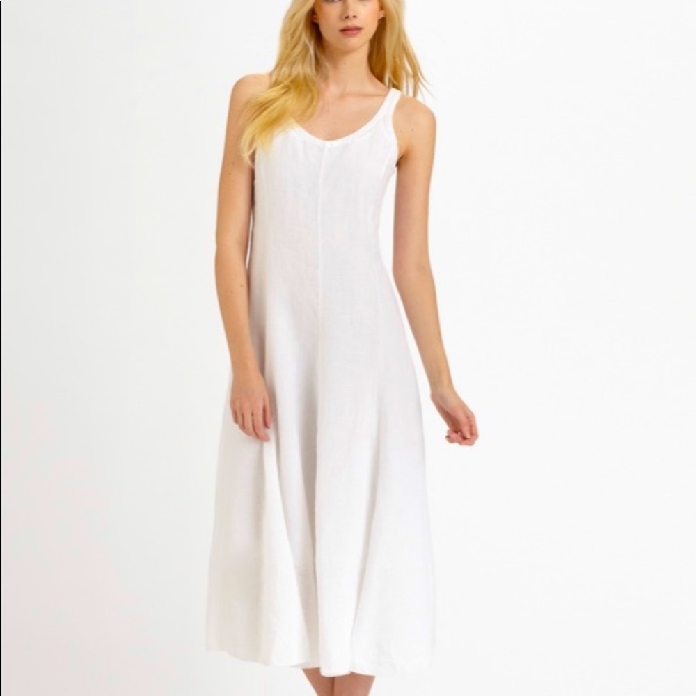 Eileen Fisher White Cotton Dress